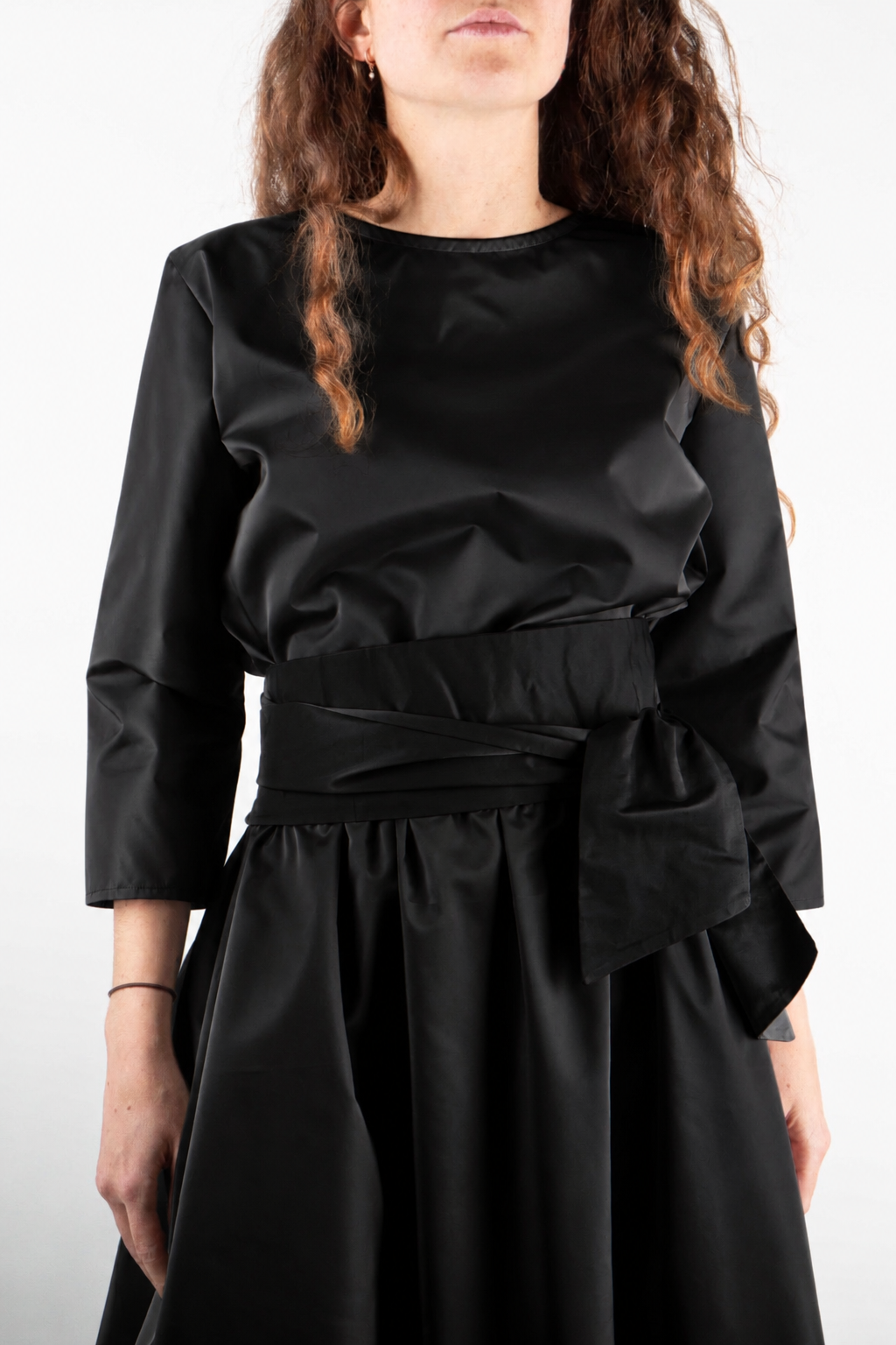 Camicia Roby in Taffetà Nero