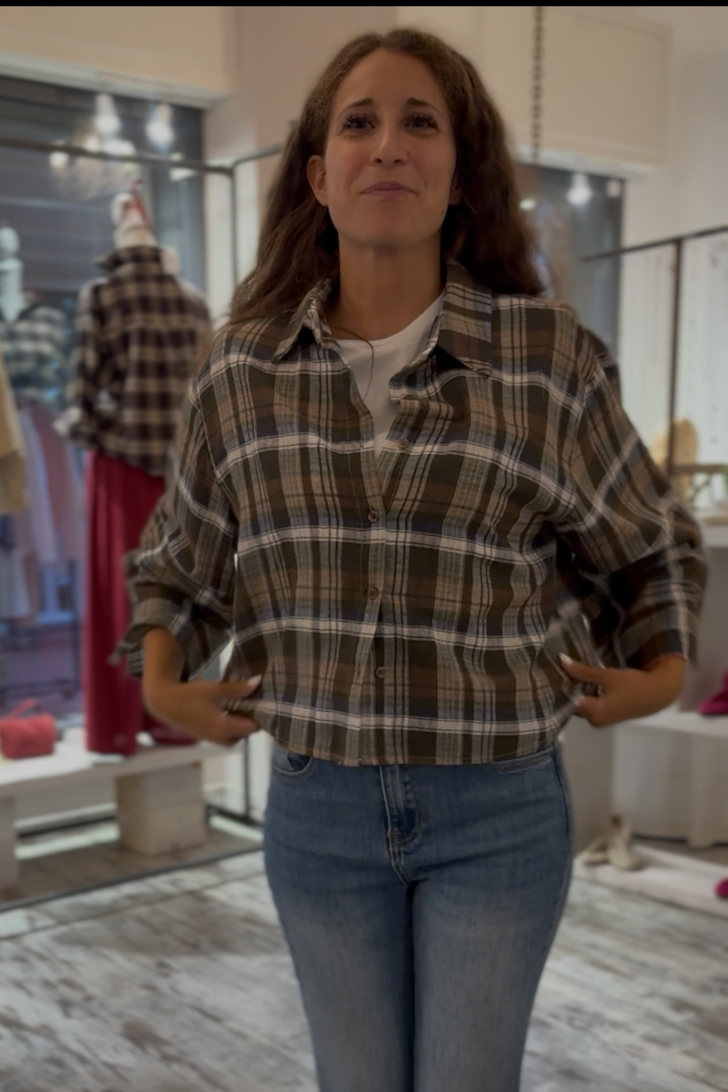 Camicia Scozzese Crop