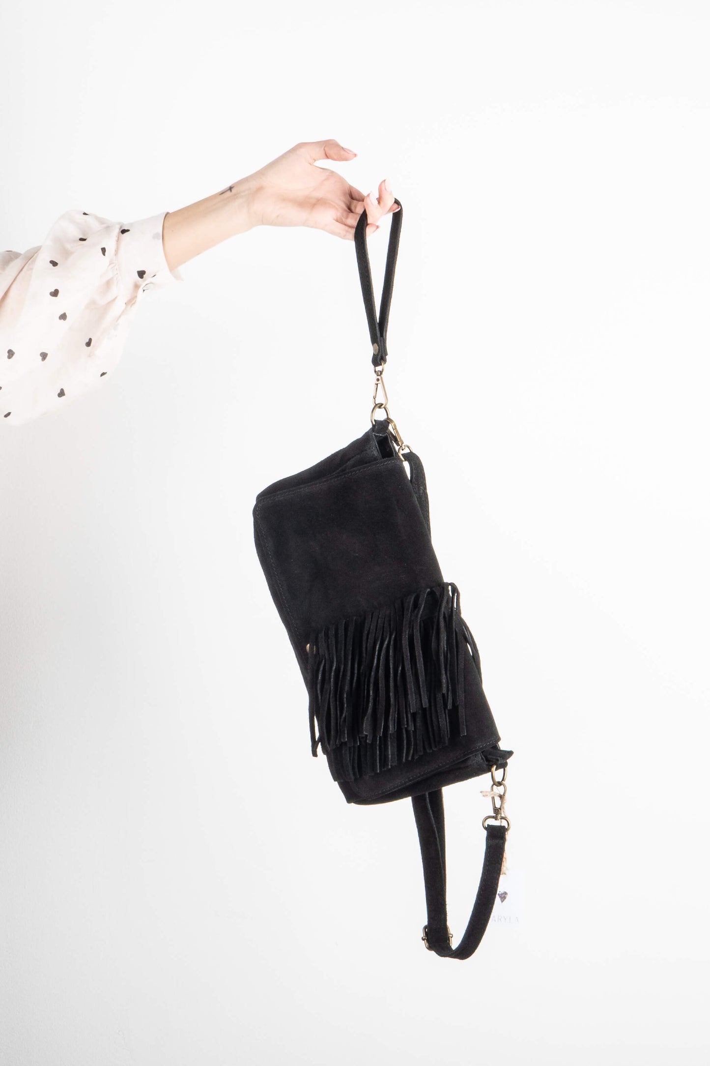 Borsa Frangette Nera