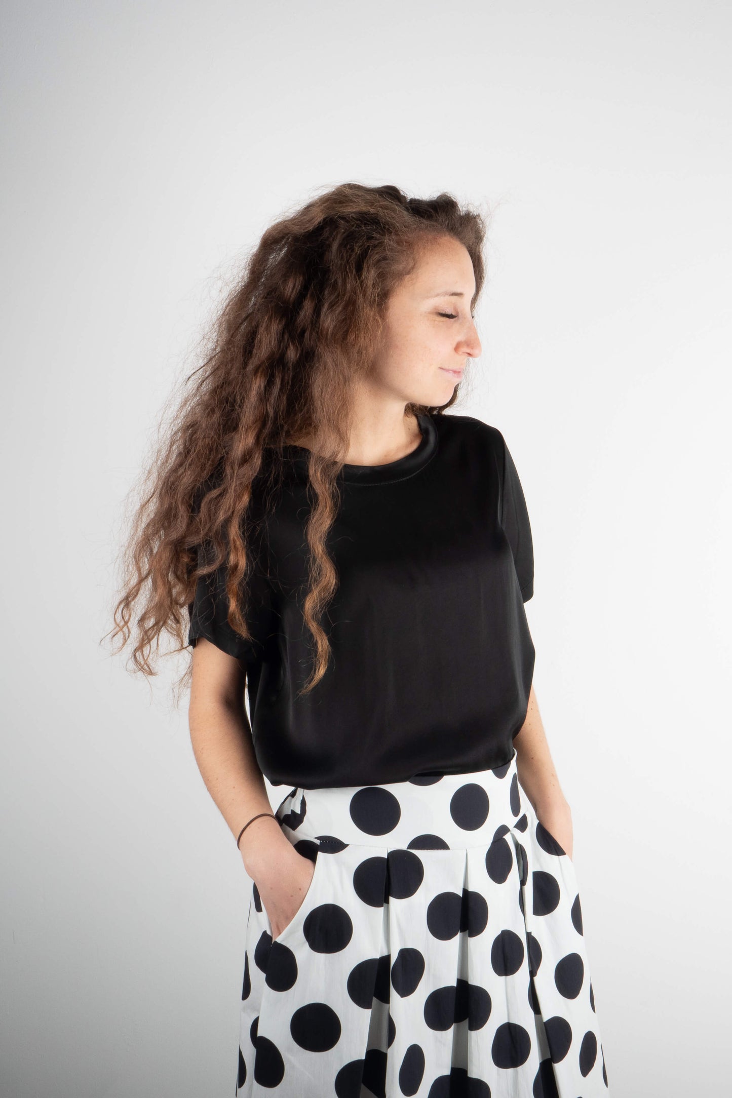 Maglietta Raso Nera