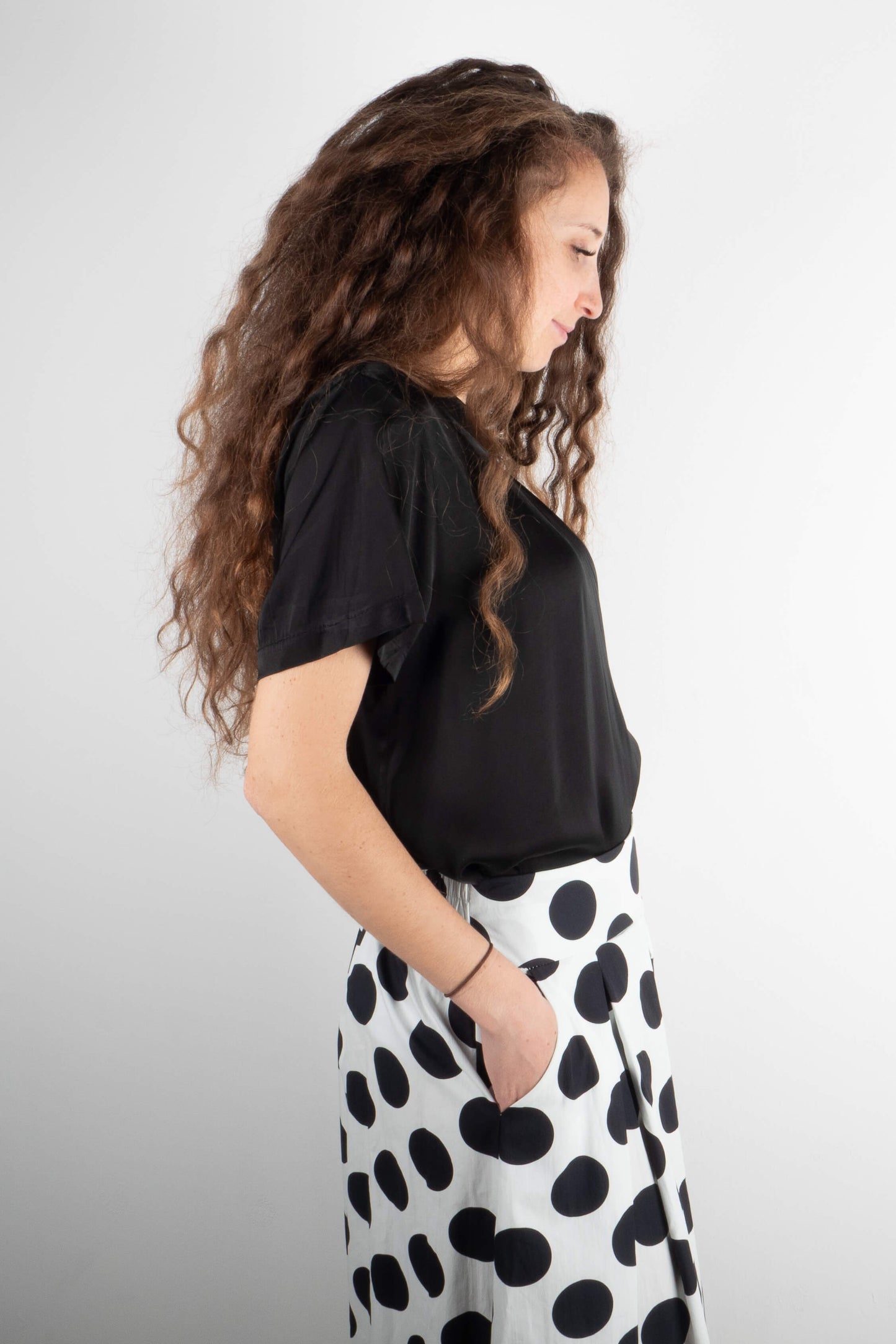 Maglietta Raso Nera