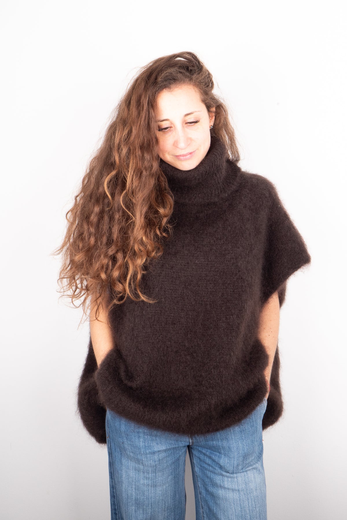 Poncho in Kid Mohair