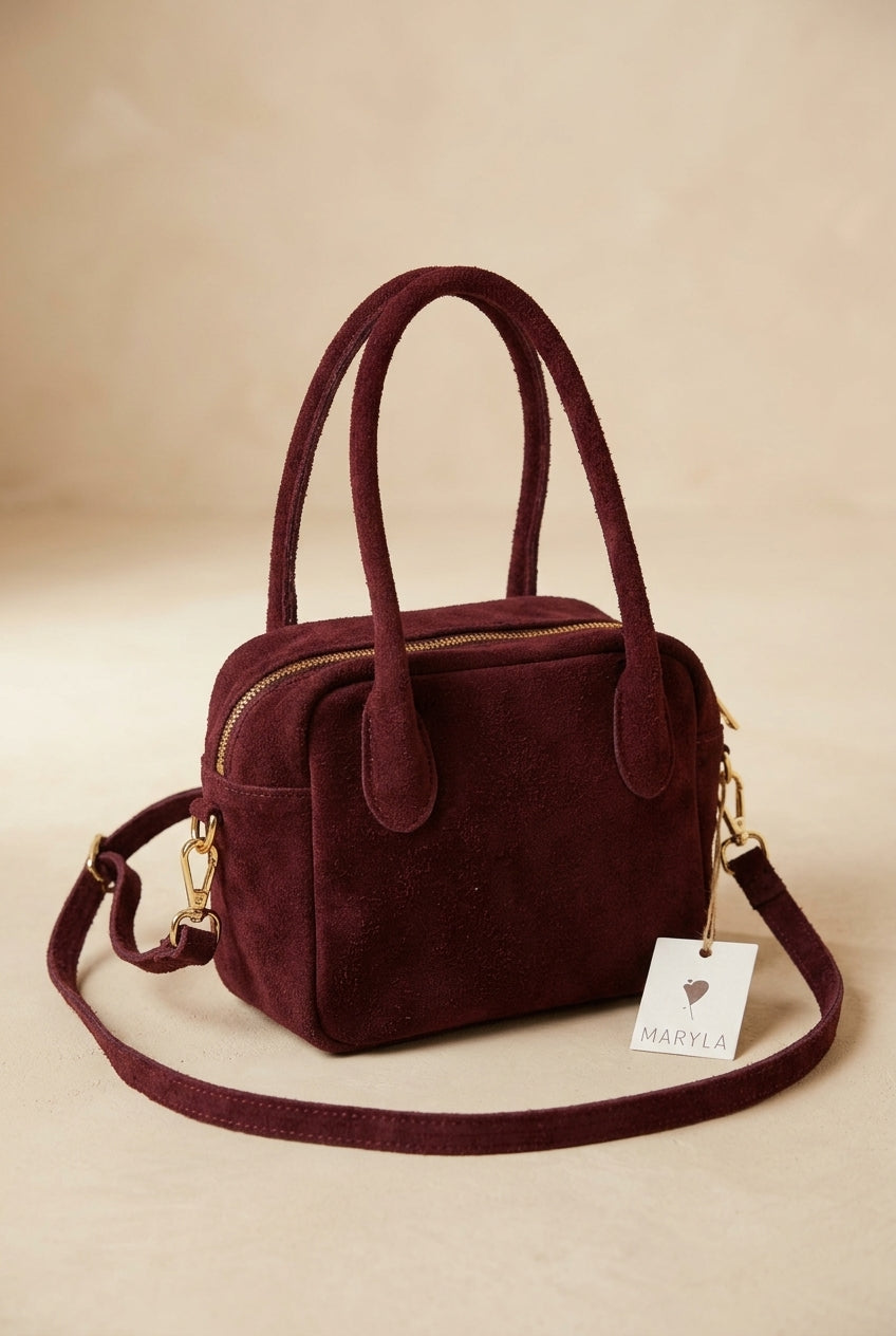 Bauletto in Pelle Scamosciata