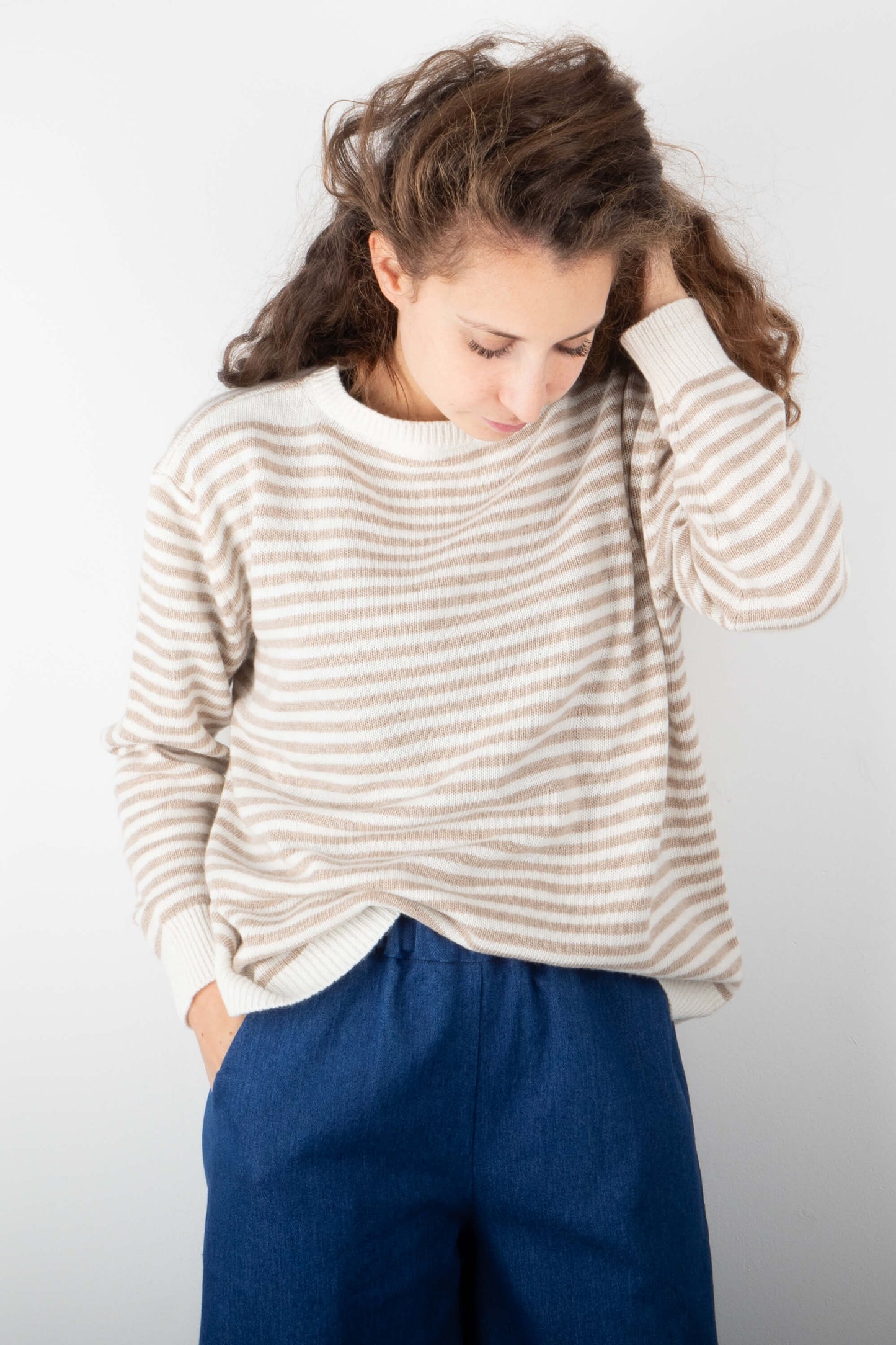 Maglioncino Righe Beige