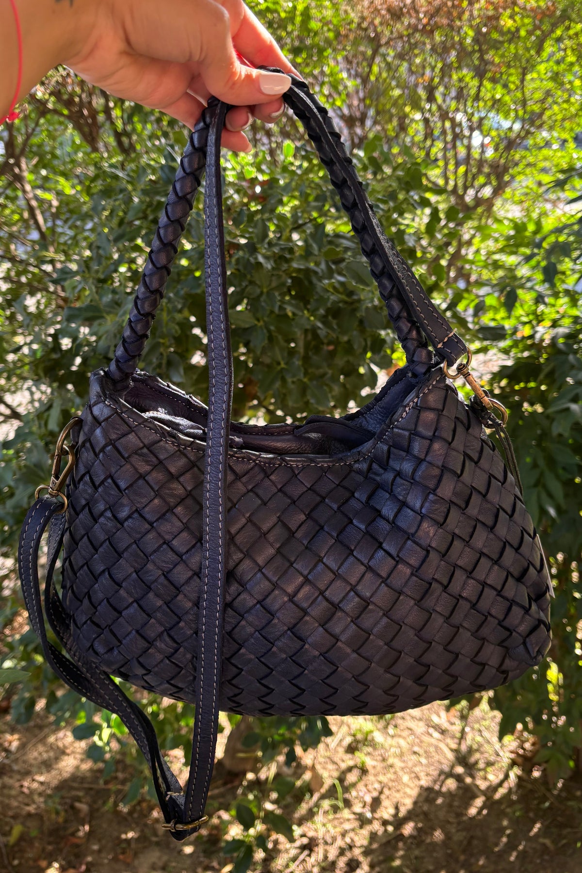 Borsa Ketty in Pelle Intrecciata