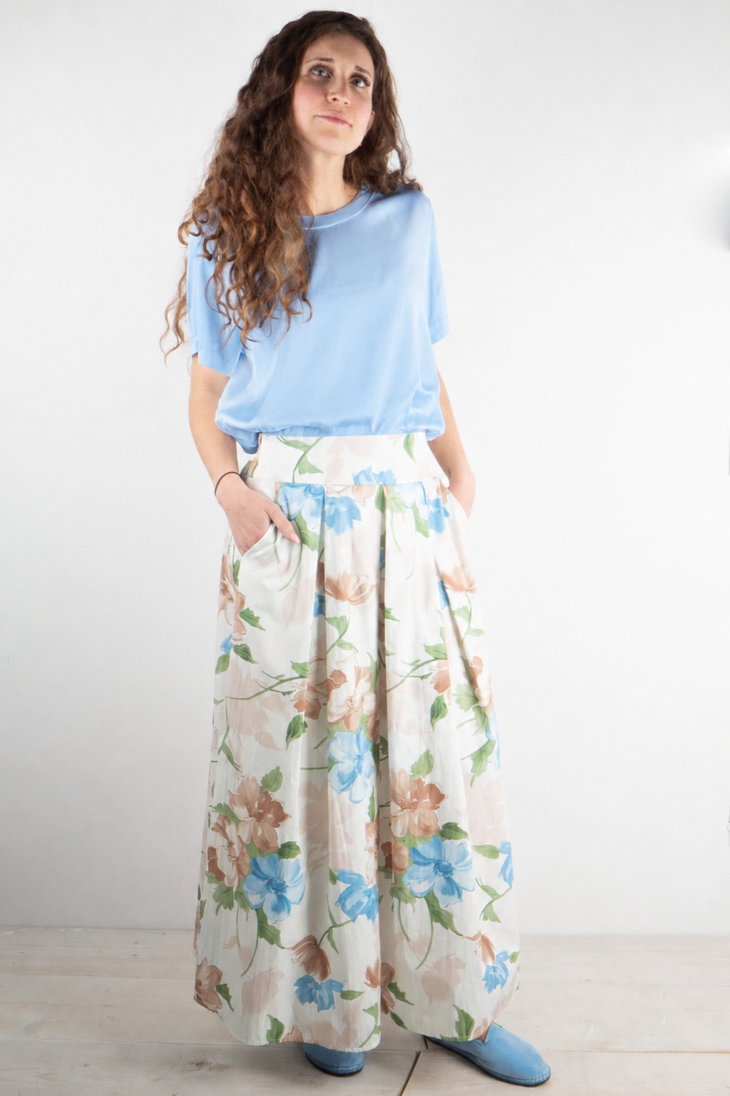 Maglietta Raso Azzurra