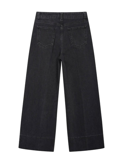 Pantalone Bordo Jeans Nero
