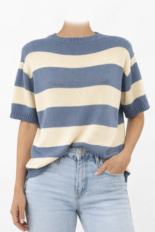 Maglioncino Righe Manica 3/4