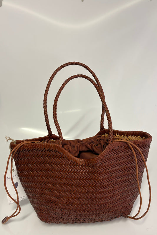 Borsa in Pelle Intrecciata Media