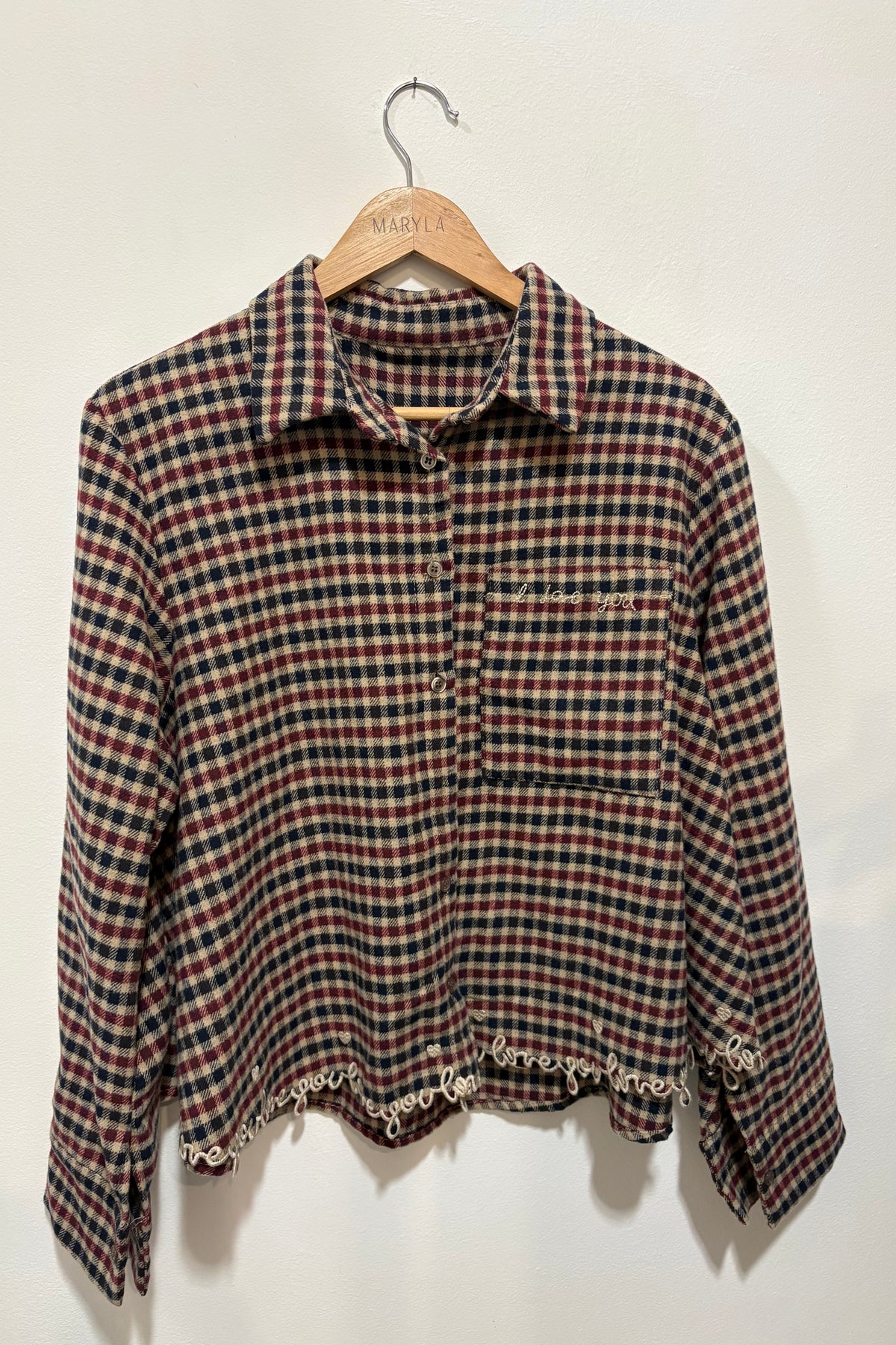 Camicia Ricami Love You