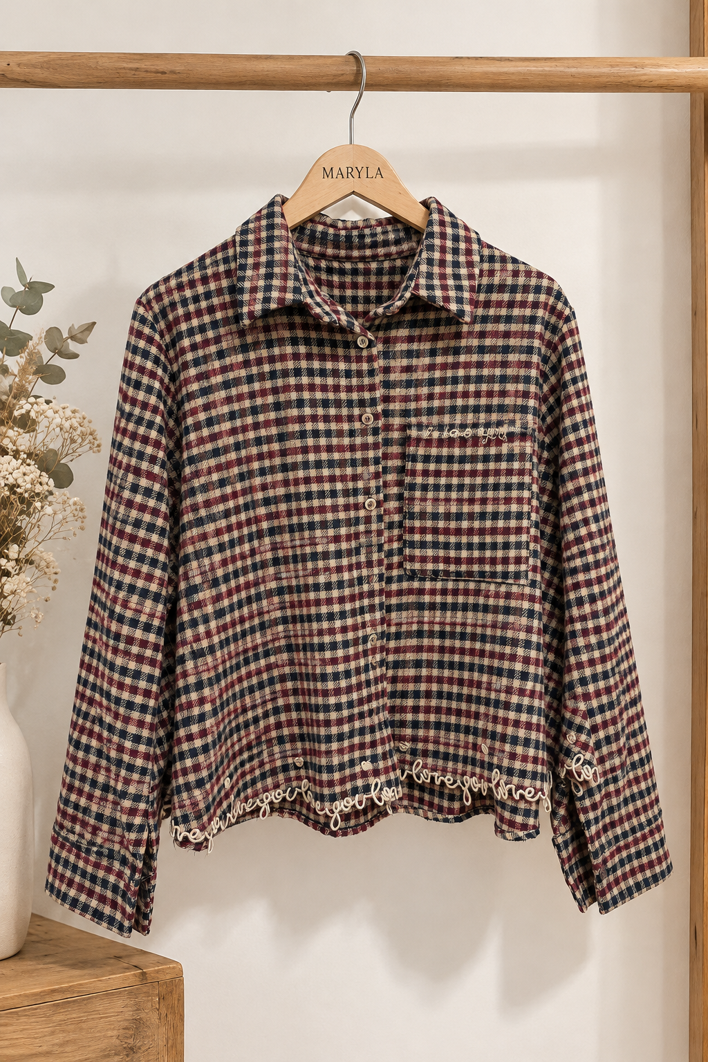Camicia Ricami Love You