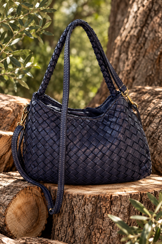 Borsa Ketty in Pelle Intrecciata