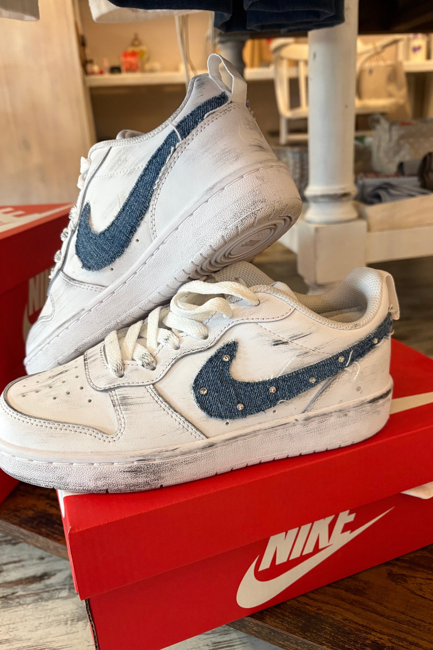 Nike Court Vision Baffo Jeans & Strass