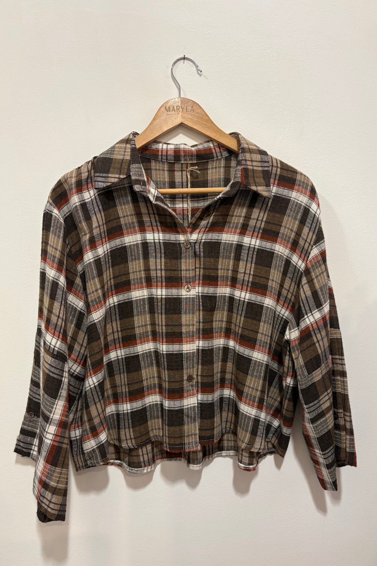 Camicia Scozzese Crop