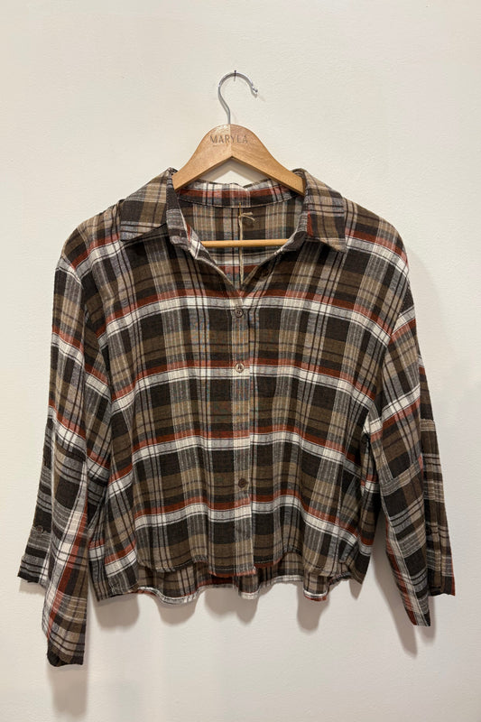 Camicia Scozzese Crop