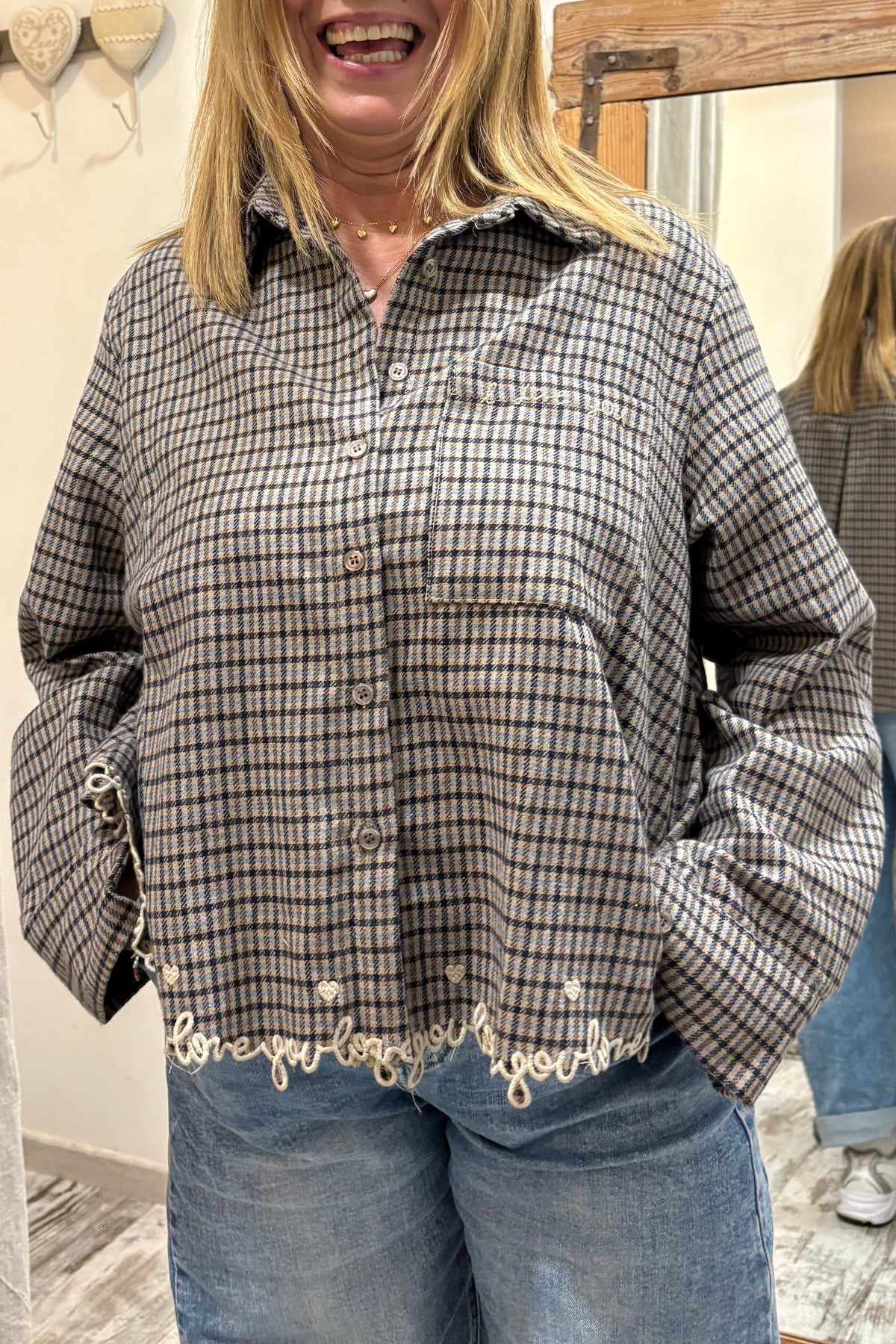 Camicia Ricami Love You