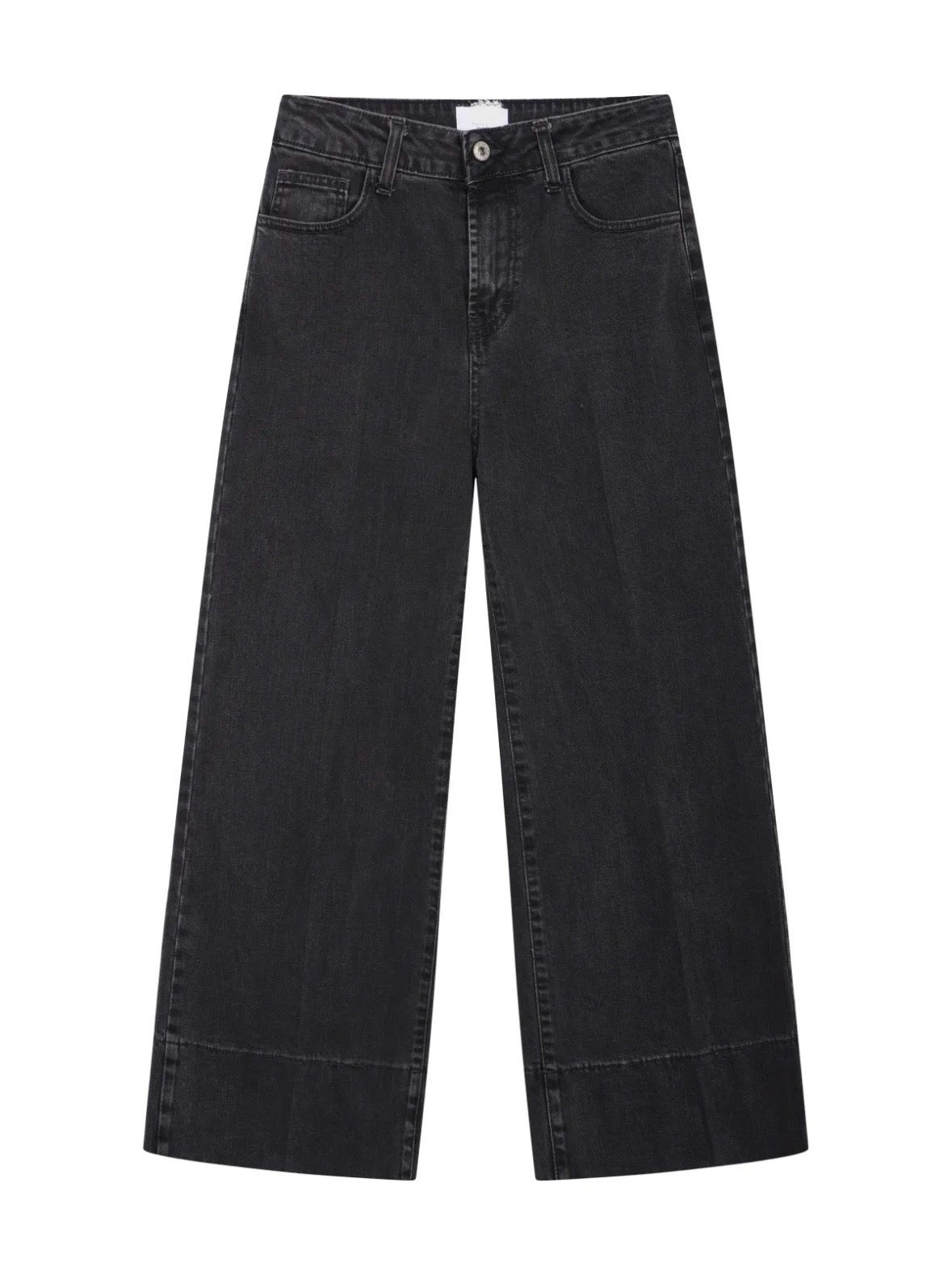Pantalone Bordo Jeans Nero