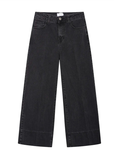 Pantalone Bordo Jeans Nero