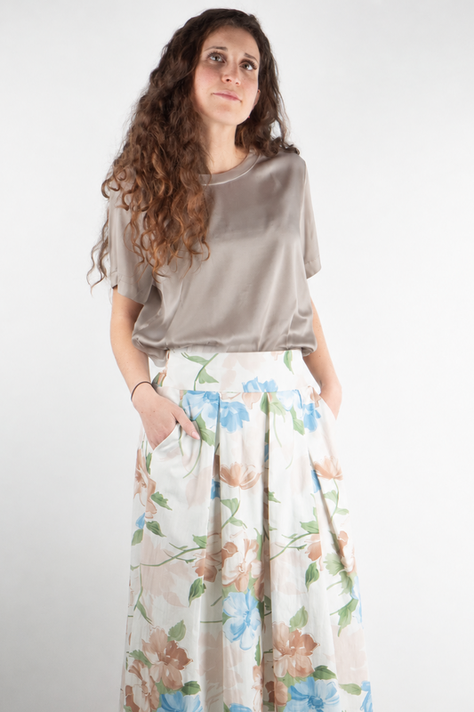 Maglietta Raso Tortora