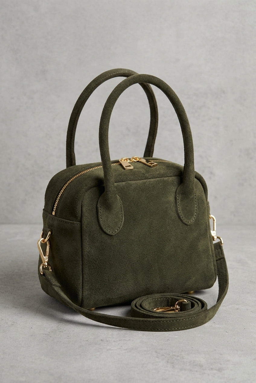 Bauletto in Pelle Scamosciata