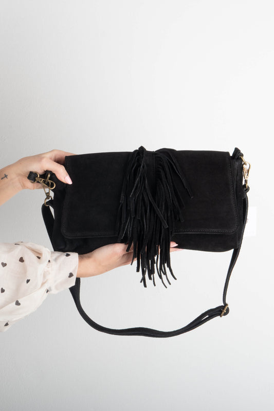 Borsa Frangette Nera