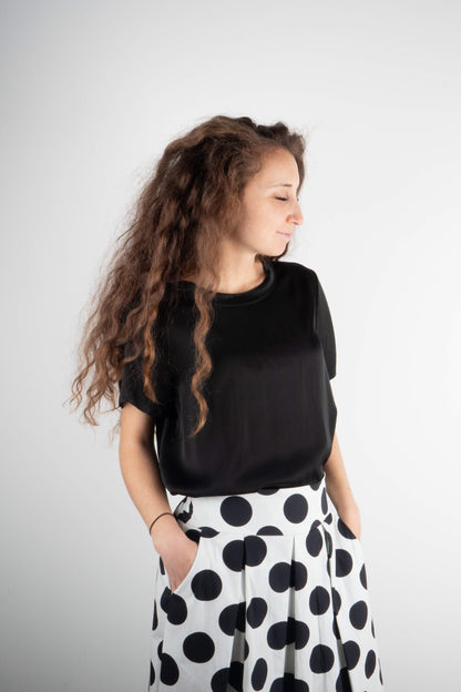 Maglietta Raso Nera
