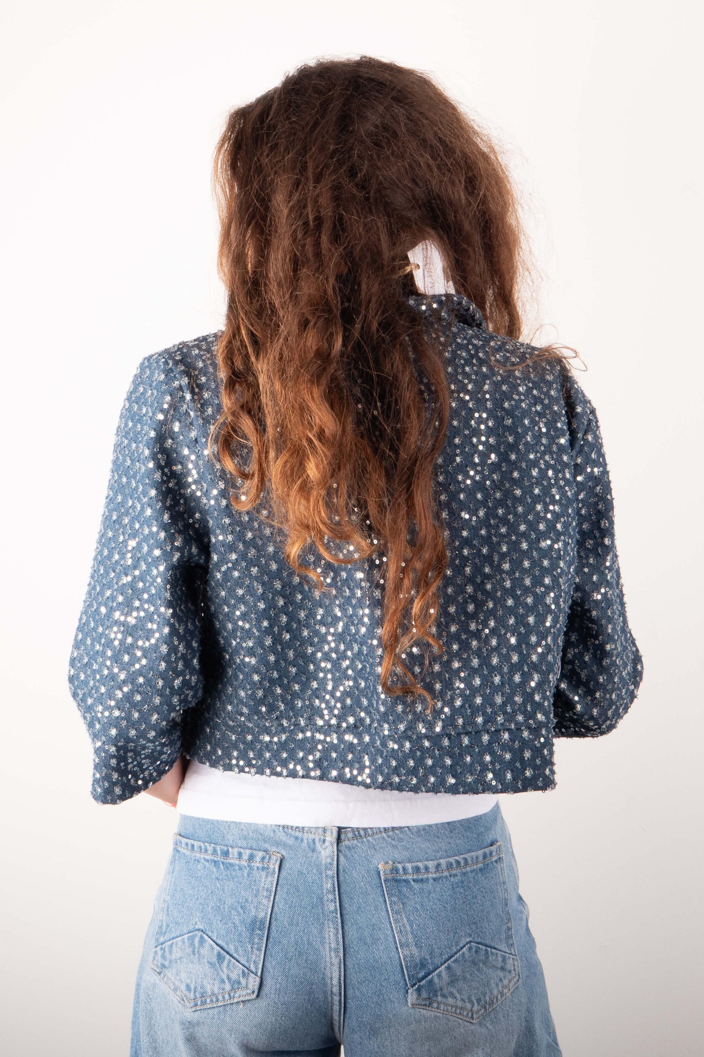 Giacca Jeans Paillettes