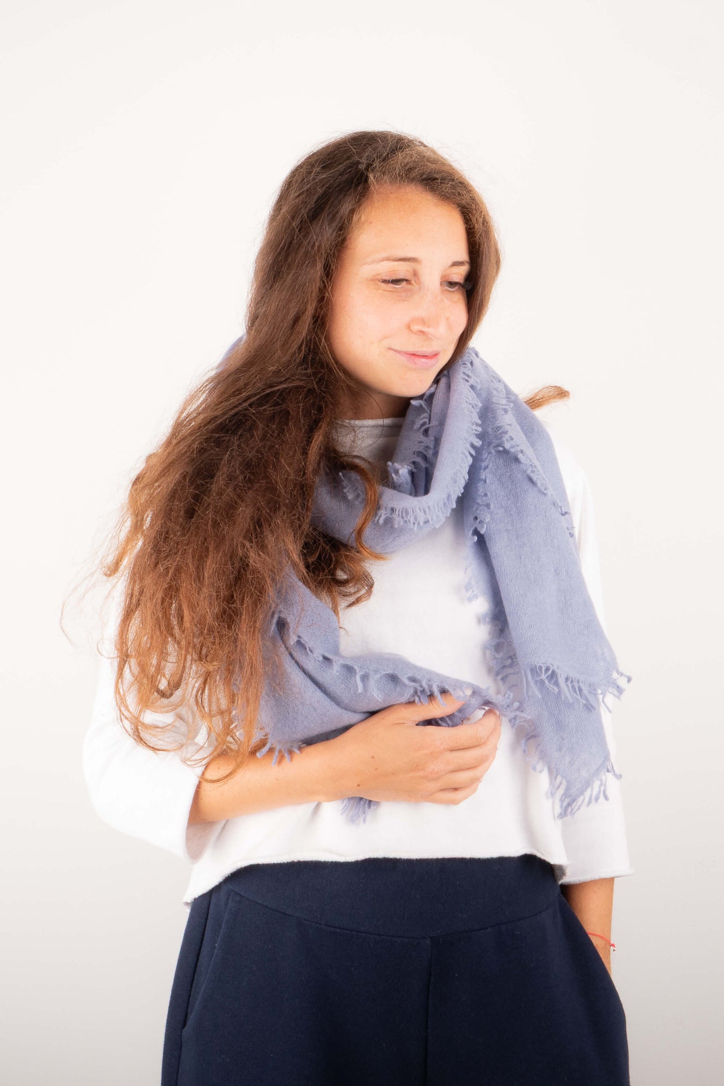 Sciarpa in Cashmere Nuvoletta Carta da Zucchero