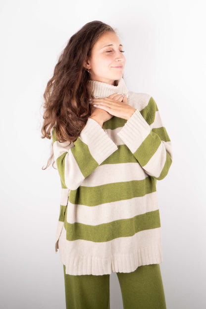 Dolcevita Righe Beige & Pistacchio