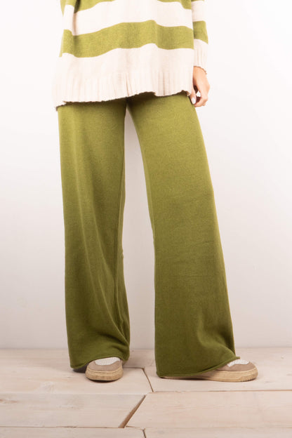 Pantalone in Lana verde pistacchio