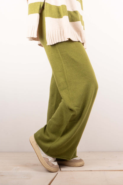 Pantalone in Lana verde pistacchio