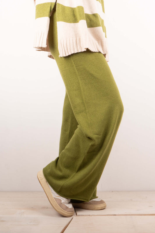 Pantalone in Lana verde pistacchio