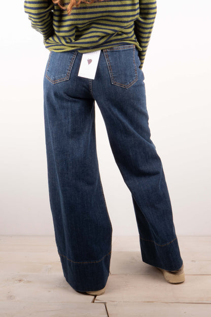 Pantalone Bordo Jeans Scuro