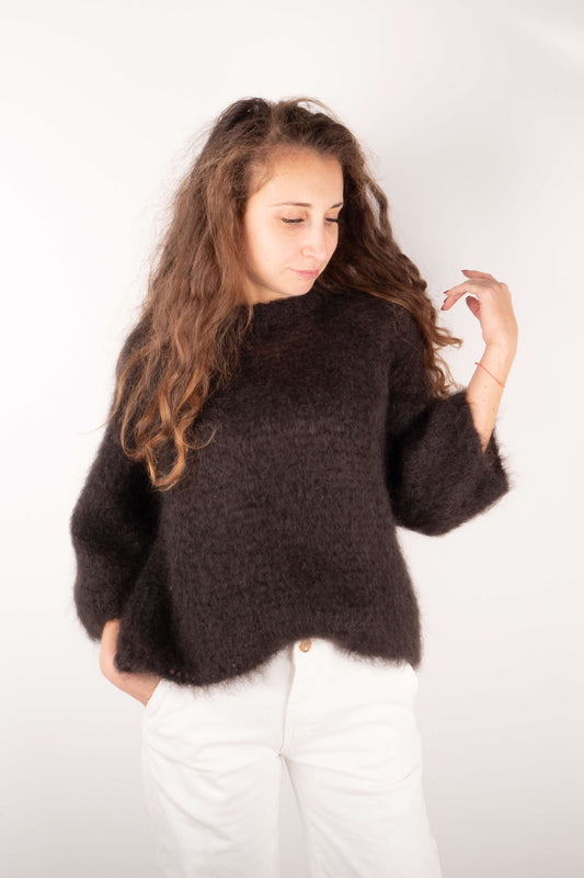 Maglione Kid Mohair Moro