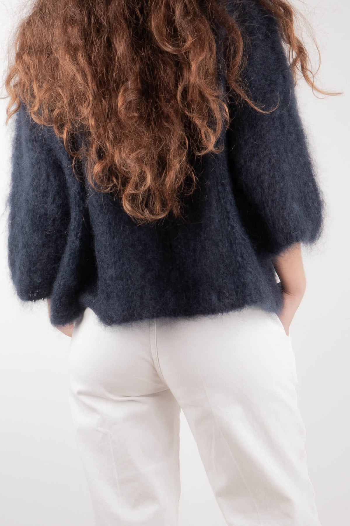 Maglione Kid Mohair Blu