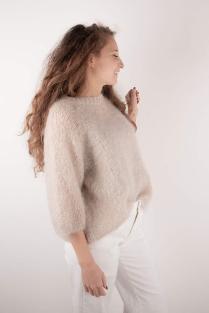 Maglione Kid Mohair Beige
