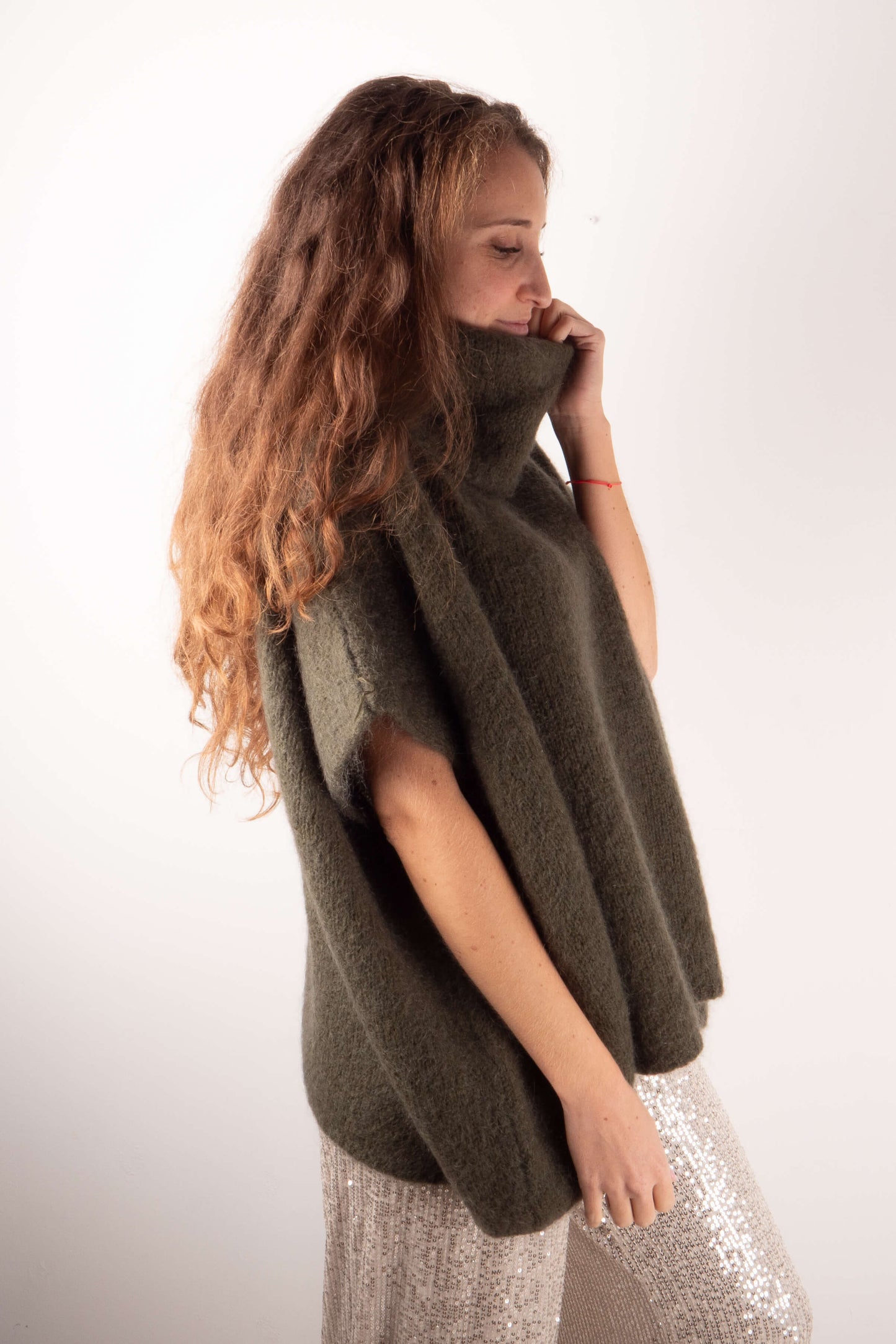 Poncho in Mohair
