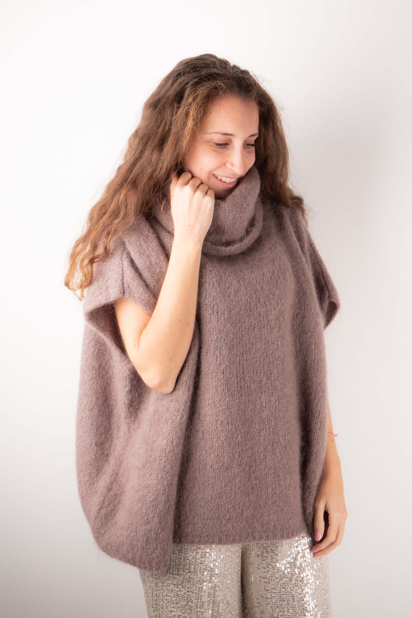 Poncho in Mohair