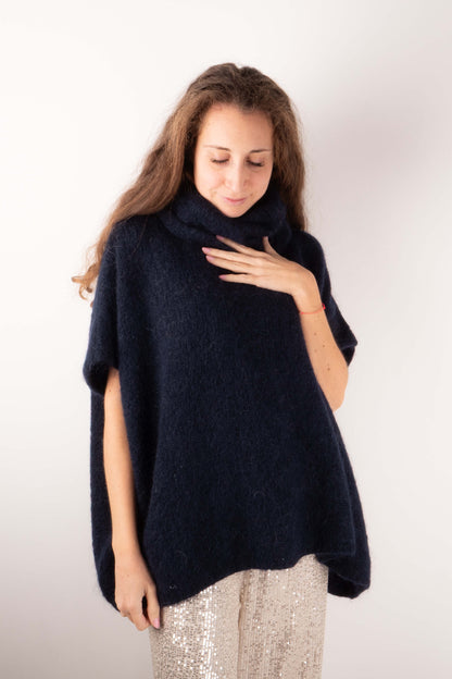 Poncho in Mohair