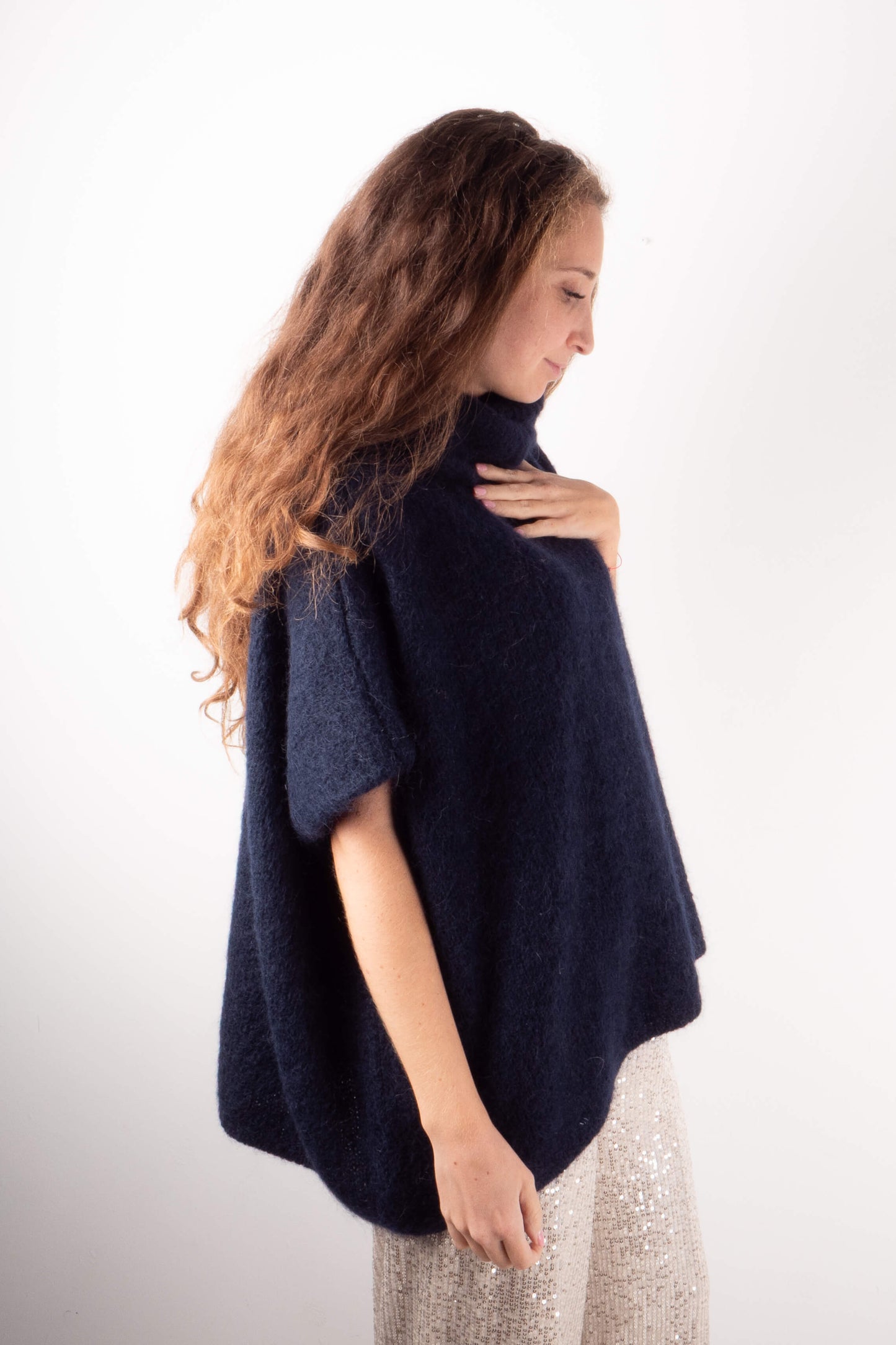 Poncho in Mohair