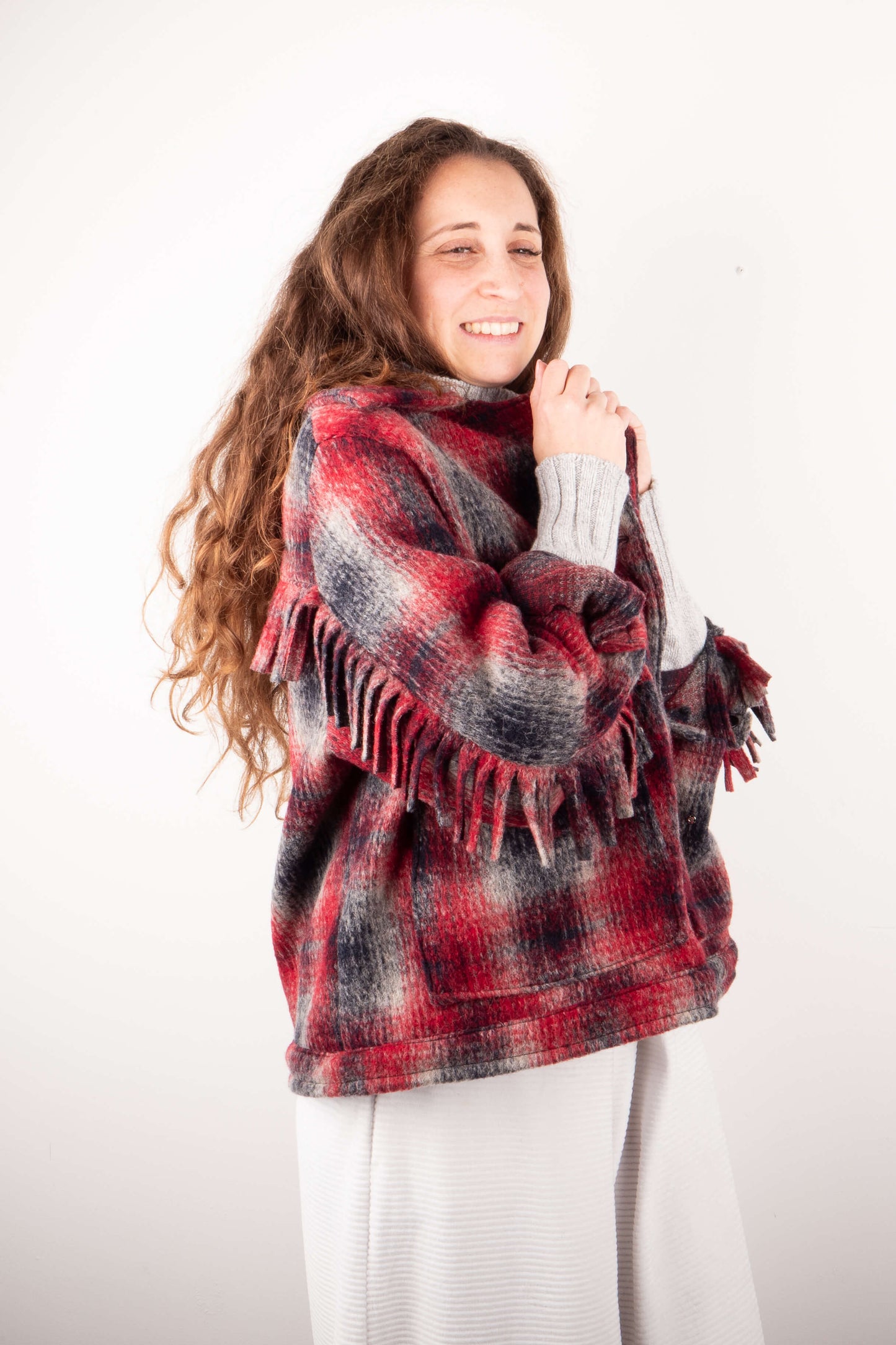 Giacca Country Lana con Frange