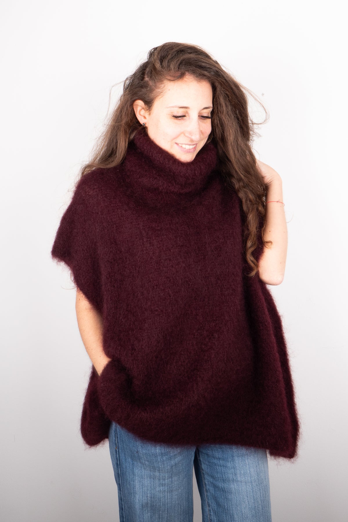 Poncho in Kid Mohair