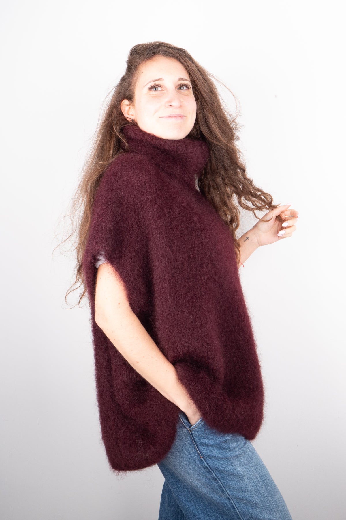 Poncho in Kid Mohair