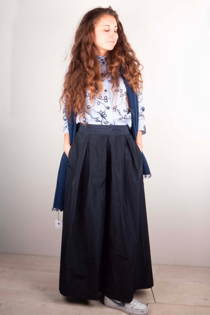 Gonna in Taffetà Blu