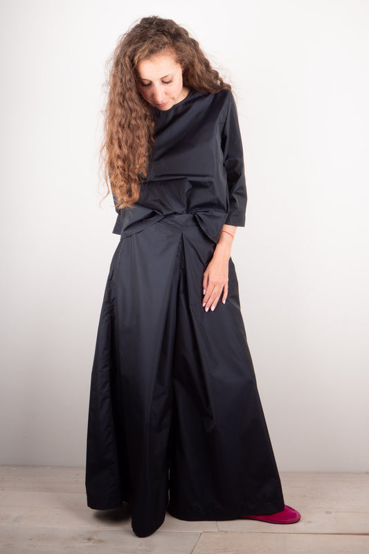 Pantalone Sara in Taffetà Blu