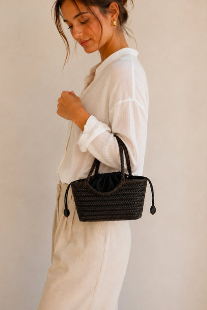 Borsa in Pelle Intrecciata