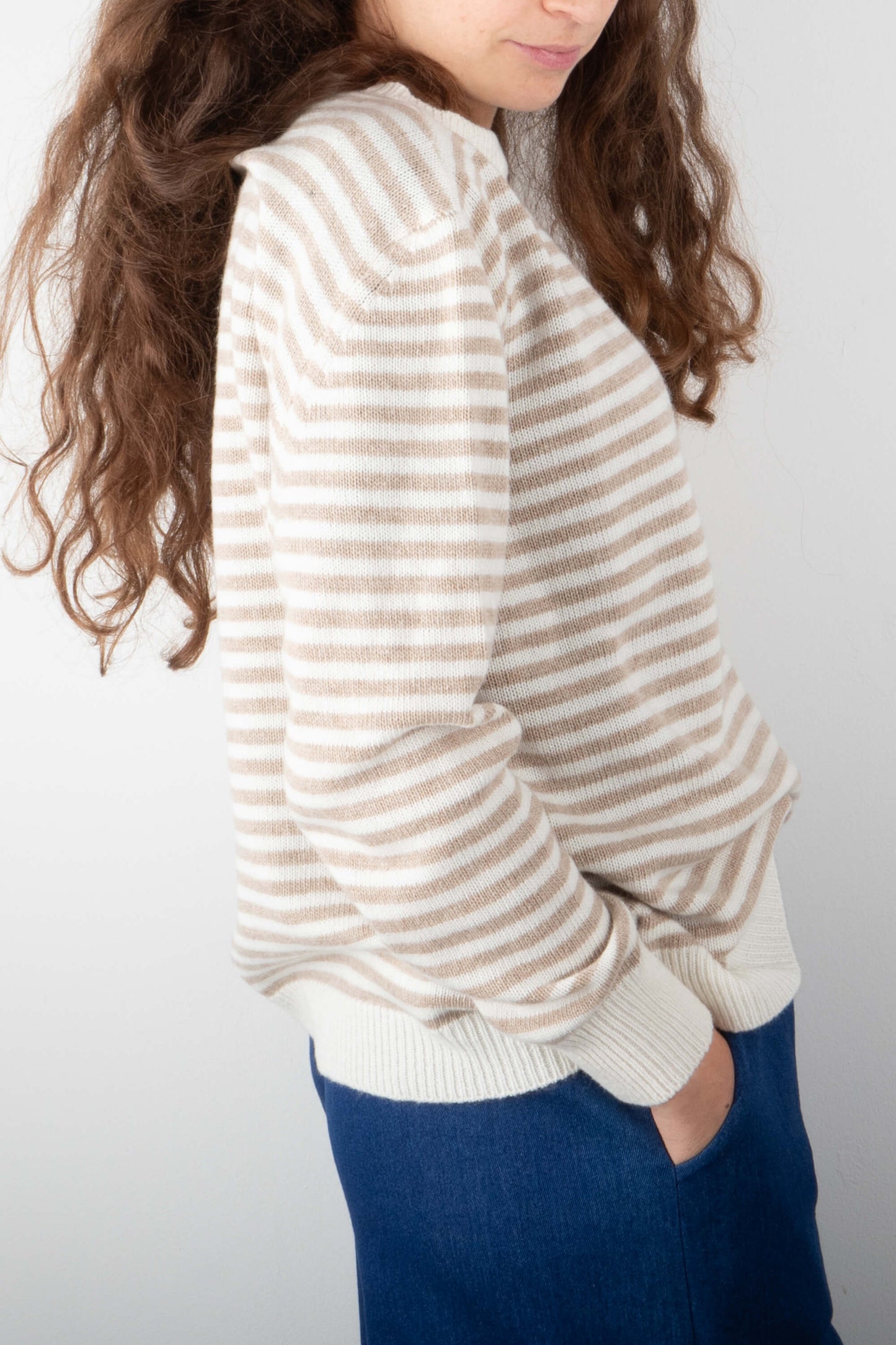 Maglioncino Righe Beige