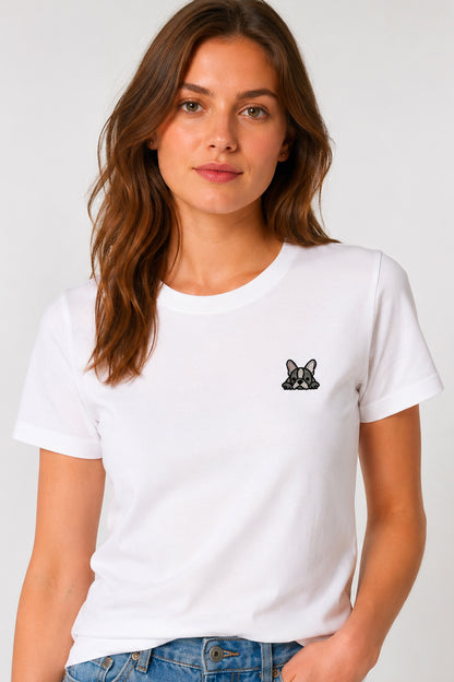 T-shirt ricamata - Bulldog Frenchy
