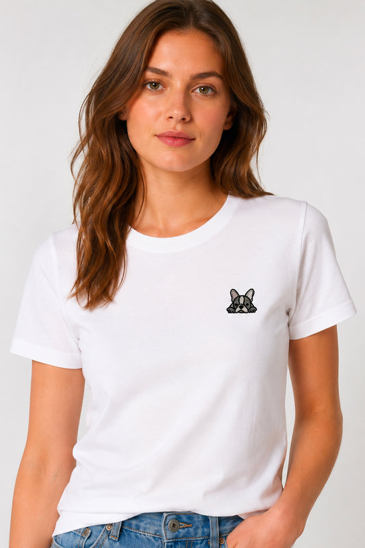 T-shirt ricamata - Bulldog Frenchy